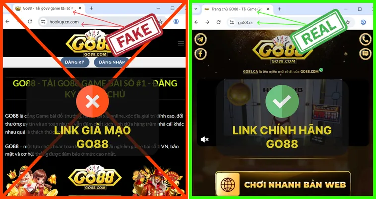 Nhận Diện Website Go88 Chính Hãng Qua Kênh Mạng Xã Hội
